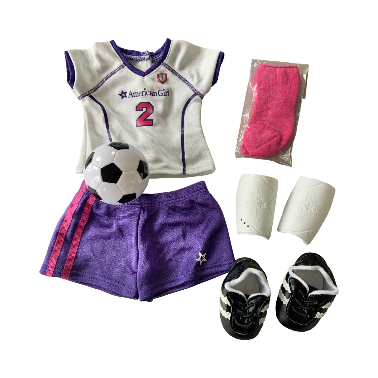 American Girl 18 Doll Soccer Outfit Buttons and Bows Inc