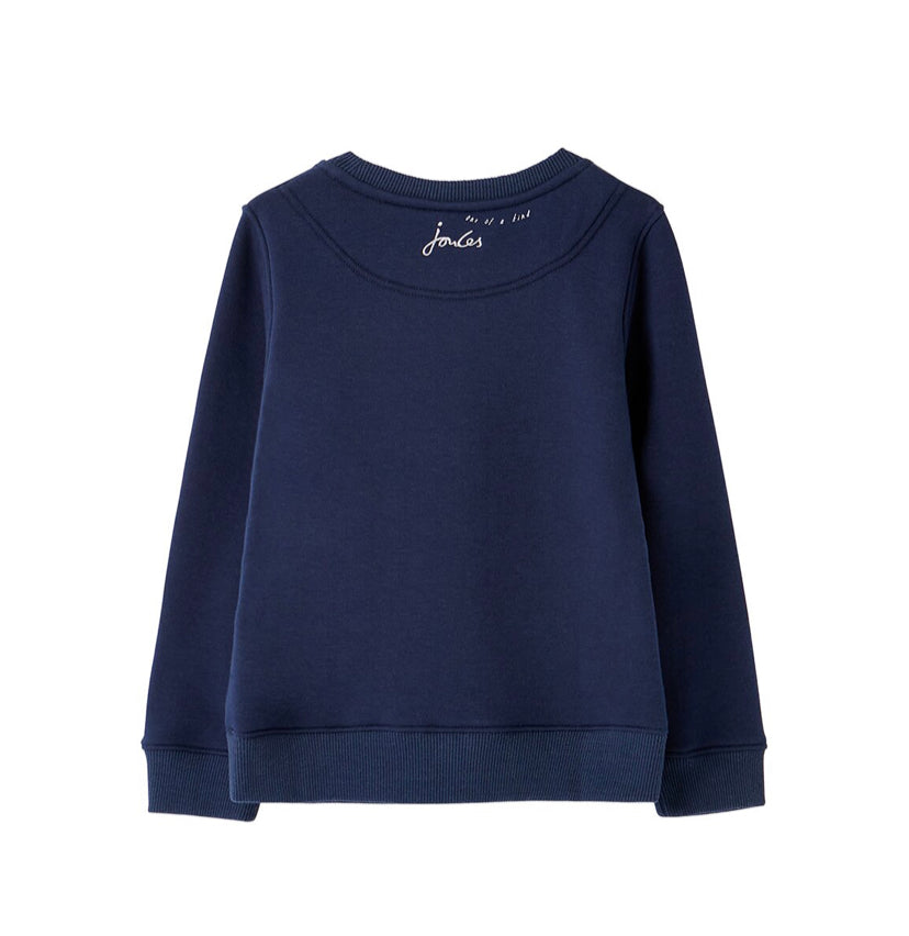 Joules Navy Unicorn Mackenzie Crewneck Sweatshirt