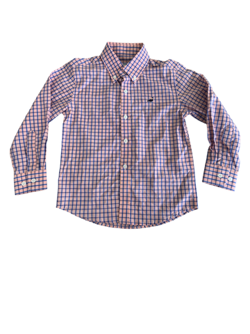 Properly Tied Boys Sportshirt Salmon Check