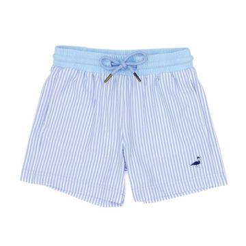 Properly Tied Swim Trunks Blue Seersucker