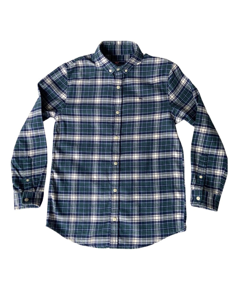 Vineyard Vines Flannel Button Down | Navy Check