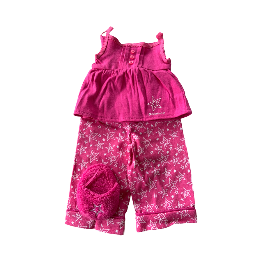 American Girl 18” Doll Pink Star PJ Set