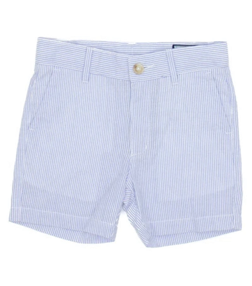 Properly Tied Boys Patriot Short Blue Seersucker