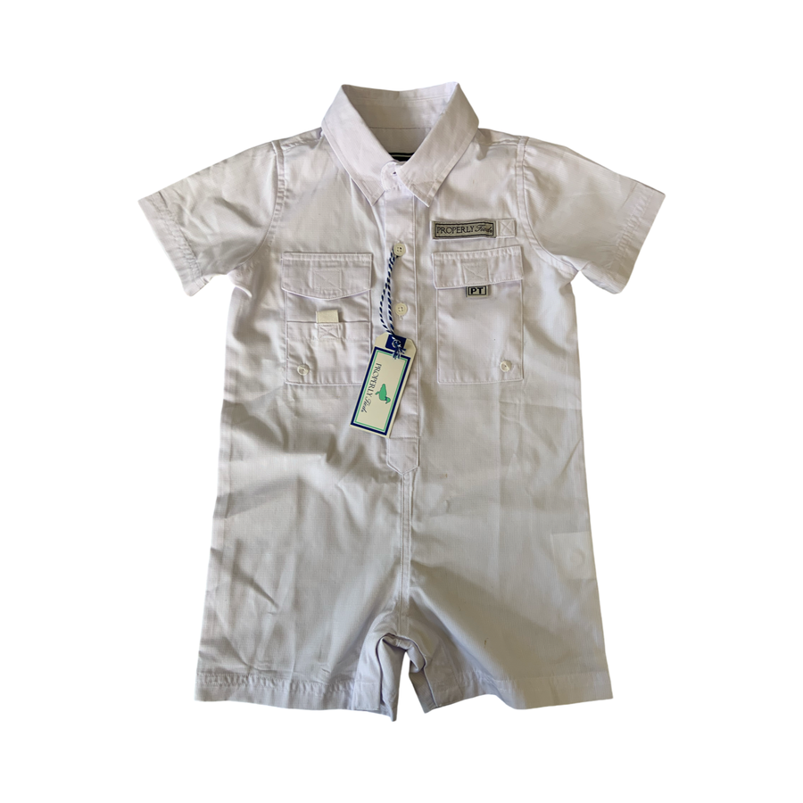 Properly Tied Performance Fishing Shortall White