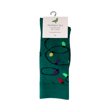 Properly Tied Lucky Duck Socks | Christmas Lights