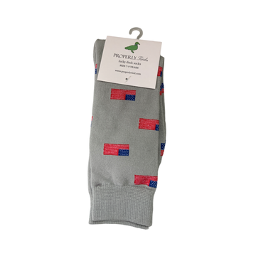 Properly Tied Lucky Duck Socks | American Flag