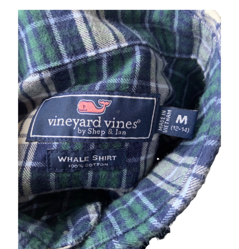 Vineyard Vines Flannel Button Down | Navy Check