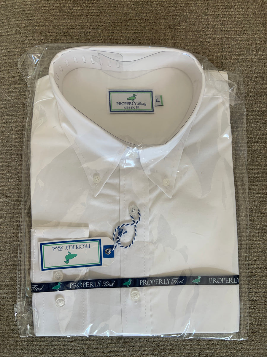 Properly Tied Men's Sportshirt-White XL