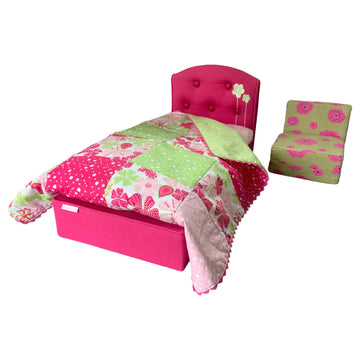 American Girl Bloom Bed and Folding Chair-LOCAL PICK UP ONLY