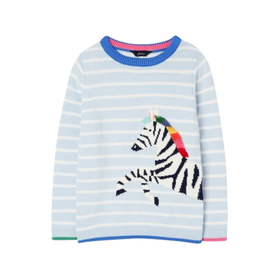 Joules | Blue Zebra 🦓 Geegee Crewneck Sweater