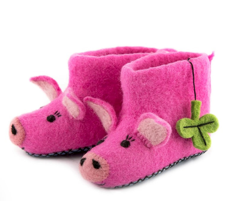 Percy Pig Felt Slippers