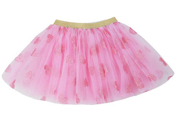 Pink Glitter Heart Tutu: Fits Ages 2-6