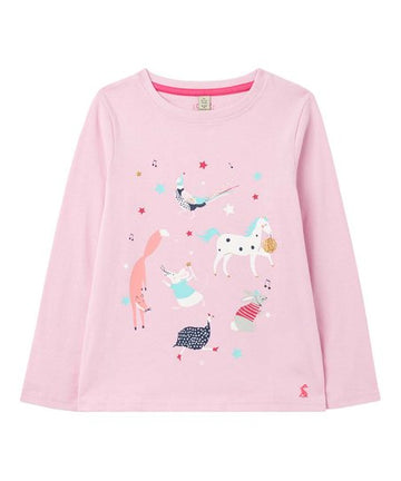 Joules| Bessie Pink Animals Cotton Shirt