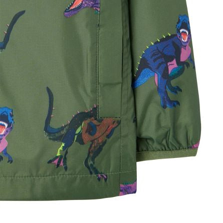 Joules | Green Dino 🦕 🦖 Bayfield Packable Rain Jacket