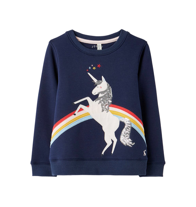 Joules | Navy Unicorn 🌈 Mackenzie Crewneck Sweatshirt