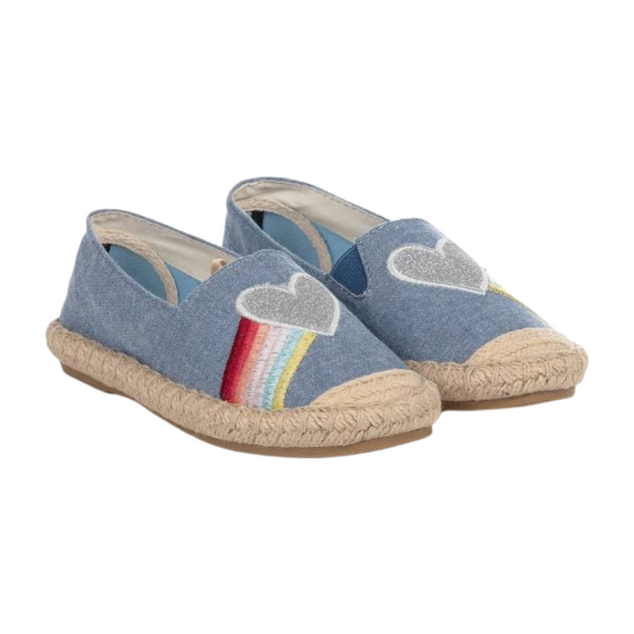 Joules Junior Blue Shelbury Espadrilles With Embroidered