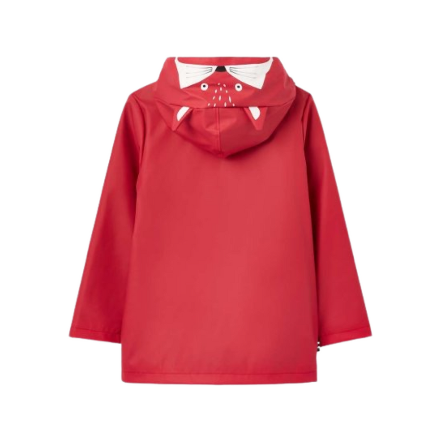 Joules Red Fox Riverside Character Fleece Lined Raincoat Buttons and Bows Inc