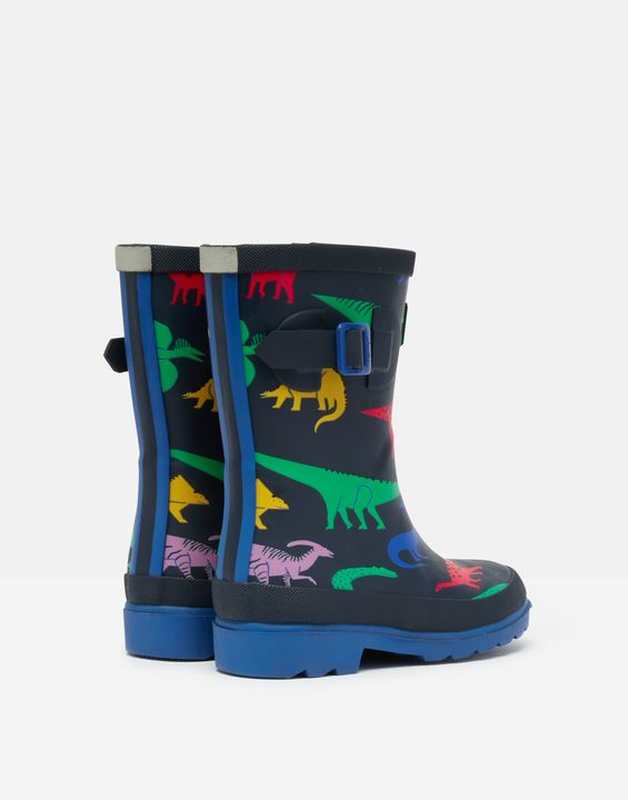 Joules Junior Welly Dino Print Rain Boots