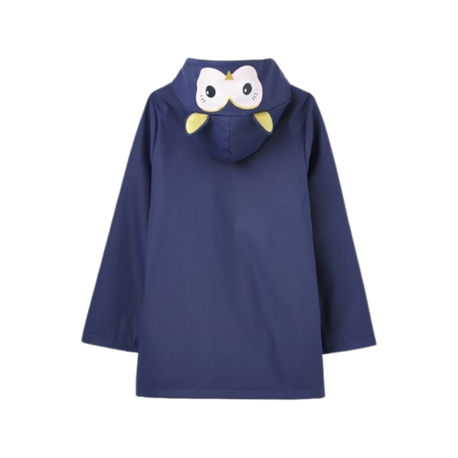 Joules | Navy Riverside Owl Hooded Raincoat