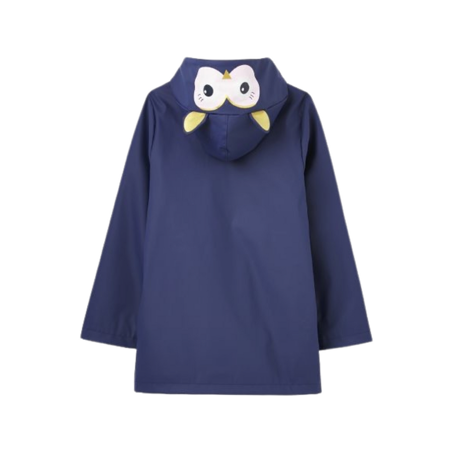 Joules Navy Riverside Owl Hooded Raincoat