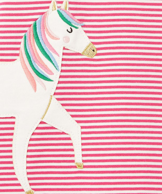 Joules | Pink Rainbow Horse Rosalee Long-Sleeve A-Line Dress - Girls